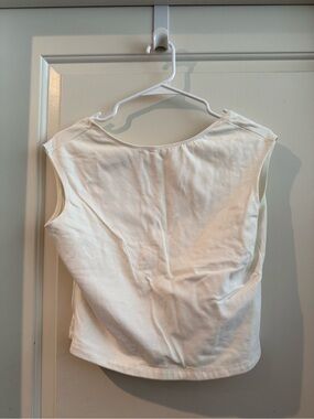 Vintage 90s Moda International White Backless Top